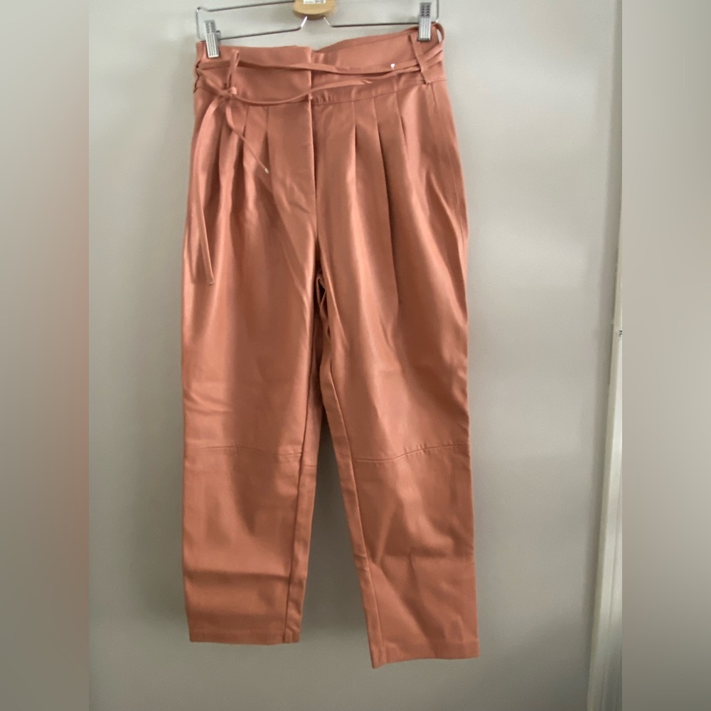 Anthropologie BLANKNYC Chelsea Tapered Faux Leather pants new - Picture 7 of 7